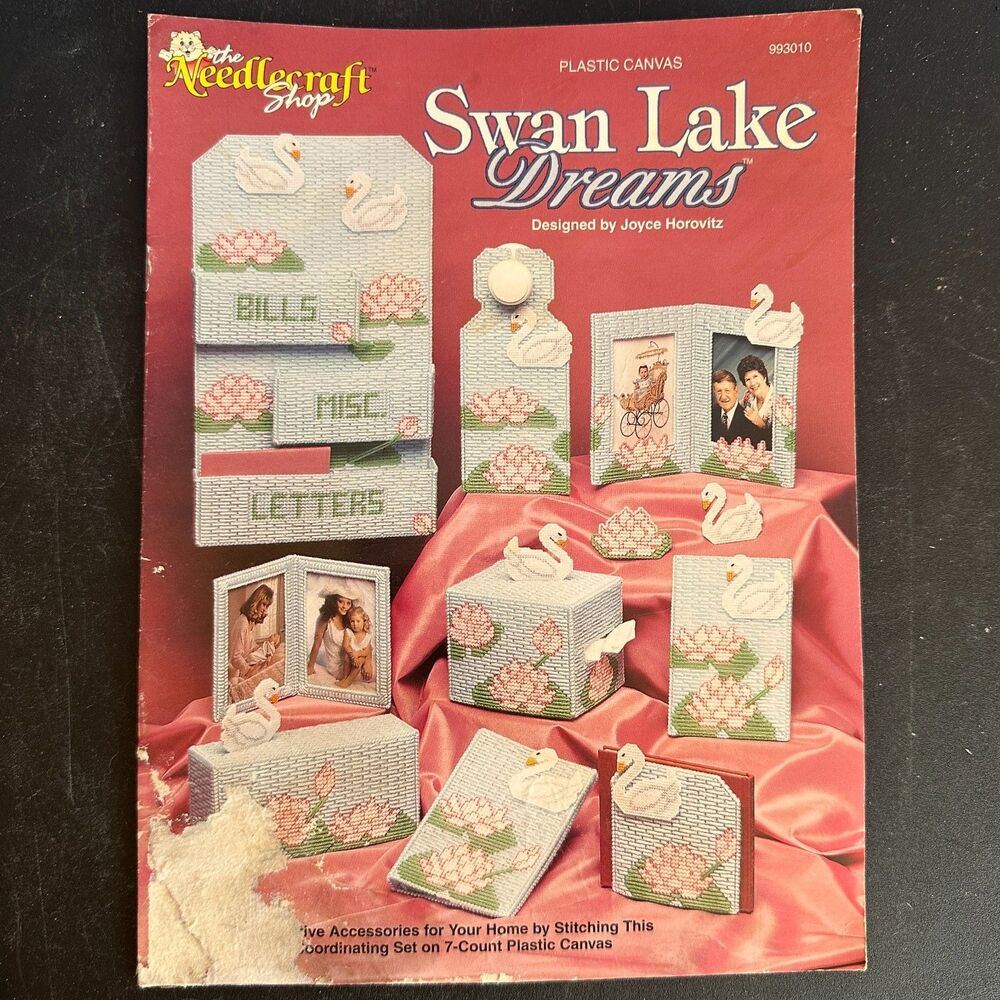 Swan Lake Dreams Plastic Canvas Pattern Booklet The Needlecraft Shop Vintage OOP